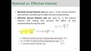 Eng Economic Analysis  Nominal amp Effective Interest Rates [upl. by Eceined716]