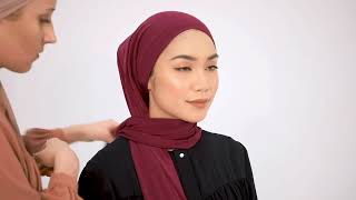 60 Second Hijab Tutorial  3 ways to style our Luxe Jersey Hijab  INAYAH [upl. by Eseneg]