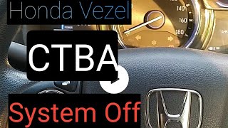 How to turn off Honda vezel Emergency break CTBA system off [upl. by Anihs810]