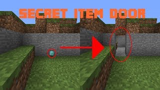 Minecraft SECRET Item Drop Piston Door  EASY [upl. by Luann757]