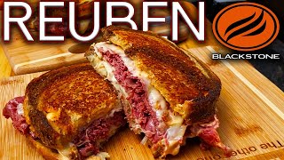 HOW TO MAKE AN AMAZING REUBEN SANDWICH ON THE BLACKSTONE GRIDDLE EASY RECIPE [upl. by Leinnad]