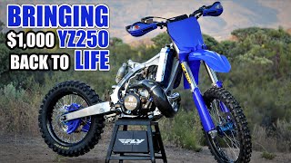 2 stroke dirt bike build time lapse  Yamaha YZ250 [upl. by Sullivan]