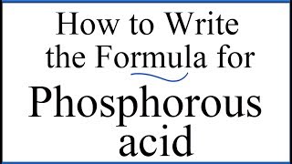 How to Write the Formula for Phosphorus pentachloride [upl. by Aneeuqal865]