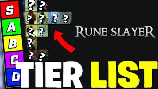 ULTIMATE RUNE SLAYER RACE TIER LIST [upl. by Reyaht]