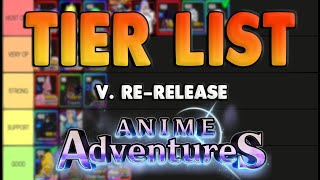 ALL NEW UNITS TIER LIST Anime Adventures ReRelease [upl. by Esereht]