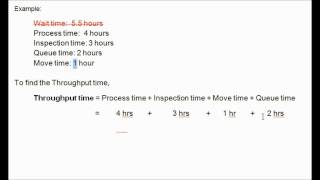 Throughput Time Manufacturing Cycle Efficiency Accounting [upl. by Mckale]