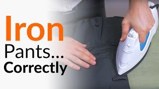 Iron pants with No Damage  How To Press Trousers SAFELY [upl. by Aillicirp]