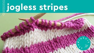 KNIT JOGLESS STRIPES IN THE ROUND Knitting Stripes Series [upl. by Aliakam]