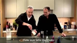 aerolatte  milk frother makes three layer caffè latte macchiato [upl. by Ienttirb241]