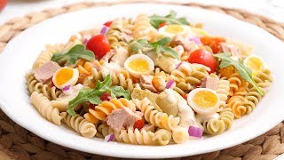 Ensalada de Pasta Fría  Receta Fácil Rápida y muy Deliciosa [upl. by Symon]