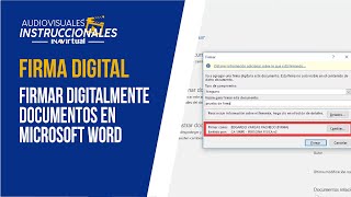 Firma Digital  Firmar digitalmente documentos electronicos en Microsoft Word [upl. by Duquette761]