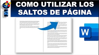 COMO INSERTAR SALTOS DE PÁGINA Y PÁGINAS EN BLANCO EN WORD [upl. by Kwasi]