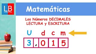 Los Números DECIMALES LECTURA y ESCRITURA ✔👩‍🏫 PRIMARIA [upl. by Ardnuaed]