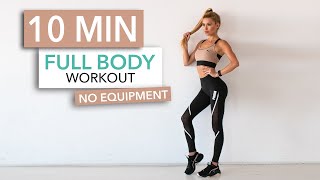 10 MIN FULL BODY WORKOUT  No Equipment  Pamela Reif [upl. by Eisiam147]