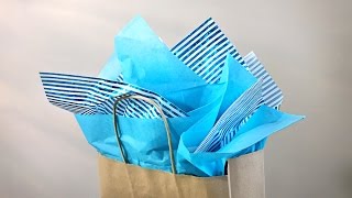 How To Put Tissue In A Gift Bag  Gift Wrapping Tutorial  Easy Quick Gift Wrapping [upl. by Schoenfelder]