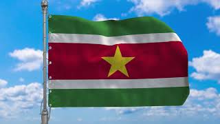 Suriname National Anthem  God zij met ons Suriname  Opo kondreman [upl. by Rissa]