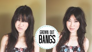 Tutorial  Styling long straight bangs  fringe [upl. by Abrahamsen378]