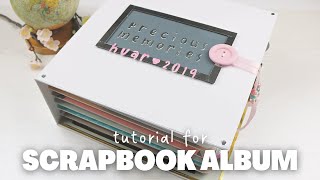 PHOTO BOOK TUTORIAL  SCRAPBOOK IDEAS [upl. by Irwinn]