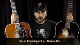 Gibson J45 vs Gibson Hummingbird Whats the Best Acoustic Guitar [upl. by Zilvia]