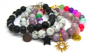 Como hacer una Pulsera con piedras Semipreciosas  Tutorial Completo [upl. by Estelle562]