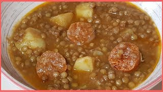 LENTEJAS CON CHORIZO ¡¡¡ FACIL Y RAPIDAS  Una receta de siempre [upl. by Epul674]