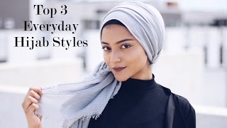 Top 3 Everyday Hijab Styles [upl. by Tserof]