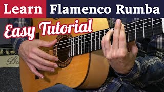 Learn Flamenco Rumba on guitar  Easy Strumming tutorial in 3 steps [upl. by Yahiya]