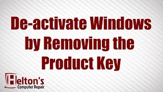 How To Deactivate Windows By Removing Product Key  Windows 10 [upl. by Nahsab]