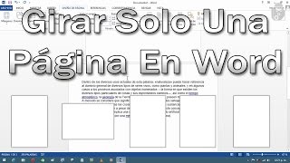 Girar o cambiar orientación de una sola página en Word [upl. by Tiffi640]