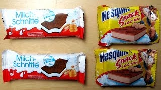 Ferrero Milchschnitte vs Nestlé Nesquik Snack Cacao [upl. by Popper]