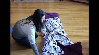 How to fold a comforter [upl. by Ynetruoc]