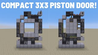 How To Make A Compact 3x3 Piston Door Minecraft Java 120 [upl. by Mensch]