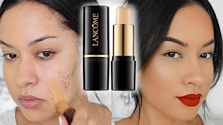 Ultra Longwear Lancome Teint Idole Foundation Stick Review  Demo [upl. by Ahsemac]