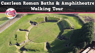 CAERLEON ROMAN BATHS amp AMPHITHEATRE WALES  Walking Tour  Pinned on Places [upl. by Gertrud213]