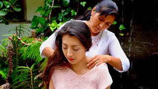 Doña Esperanzas ASMR massage amp energy cleansing limpia with soft whispering sounds for relaxation [upl. by Yllus]