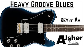 Heavy Blues Groove in A minor  Guitar Backing Track [upl. by Artnoed]