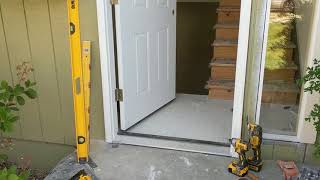 Jeld Wen Front Door Installation  Really crappy products and craftsmanship PART 1 [upl. by Anytsirhc31]