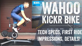 Wahoo KICKR Bike Handson Details  First Ride Impressions [upl. by Schwerin523]