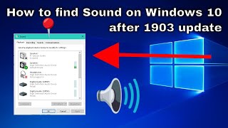 How to find Sound Settings  Sound Properties  Sound Panel after Windows 10 Update [upl. by Ahsilrac]