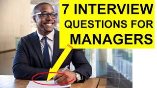 7 MANAGER Interview Questions and Answers PASS [upl. by Rozamond]