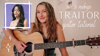 Olivia Rodrigo traitor Guitar Tutorial  Beginner Guitar Tutorial  Nena Shelby [upl. by Oicam]