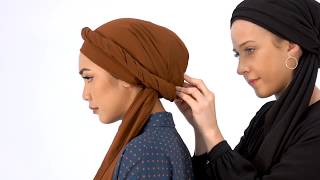 60 Second Hijab Tutorial  SideTie Turban  INAYAH [upl. by Esylla808]