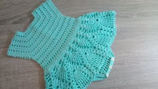 BODY A CROCHET O GANCHILLO PARA BEBE  PASO A PASO  0 A 3 MESES [upl. by Georgena]