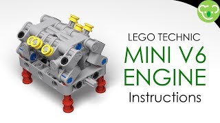 Mini Lego Technic V6 Engine  Instructions [upl. by Ilrac]