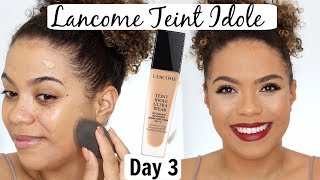 Lancome Teint Idole Foundation ReviewWear Test  12 DAYS OF FOUNDATION DAY 3 [upl. by Croteau649]