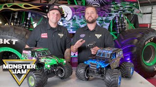 New Hobby Grade Grave Digger and Sonuva Digger RC Monster Jam Trucks  Monster Jam [upl. by Lemar]