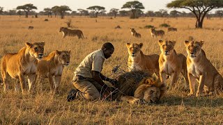 He Freed a Lion from Barbed Wire What the Lions Do Next Will Leave You Speechless [upl. by Abixah]