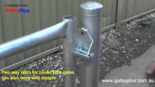 Gate Latch 2 way for round pipe and square [upl. by Sumahs]