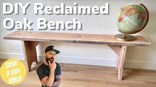 DIY Wood Bench Build  Easy Wood Bench Design [upl. by Atteynad]