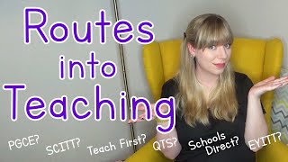 Routes into Teaching Explained  PGCE SCITT QTS and more  UK [upl. by Evannia297]